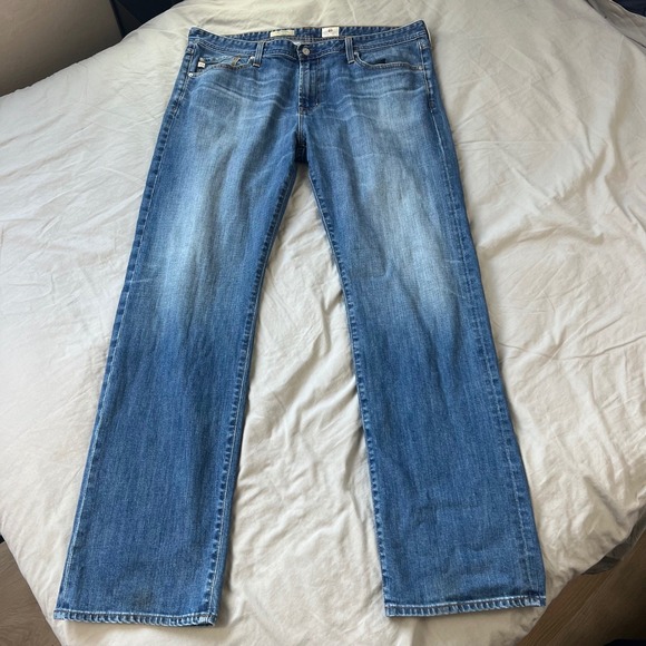 AG Adriano Goldschmied The Protégé Jean Mens Size 38x34 Medium Wash Straight Leg - Picture 2 of 16